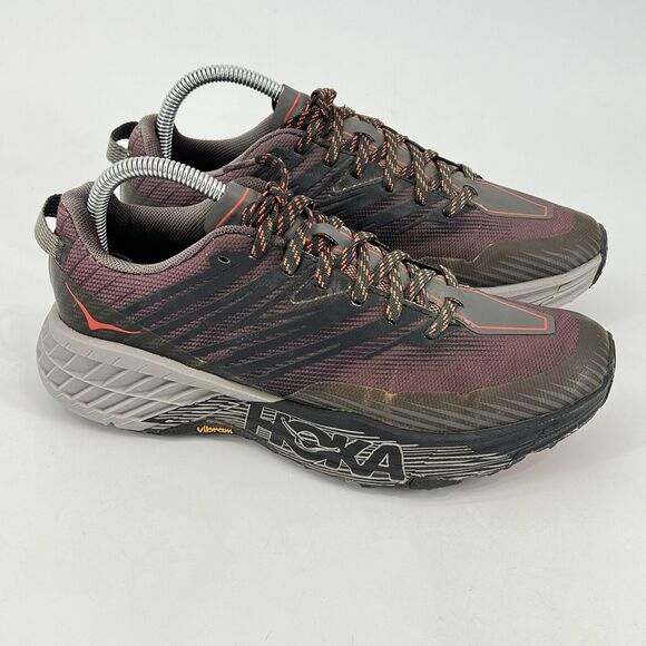 Hoka One One Other - Hoka One One Speedgoat 4 Vibram Gray Black Men's Size 7  2E Trail Running Shoes